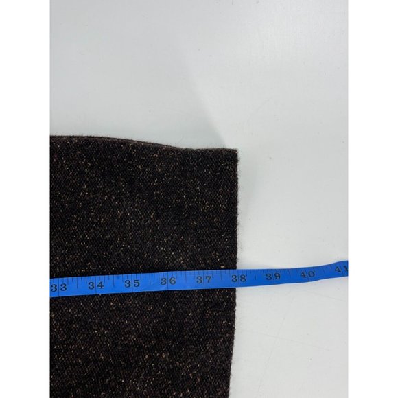 Banana Republic Silk Wool Blend Brown Tweed Sleeveless Pleated Career Dress 4P - Picture 13 of 14